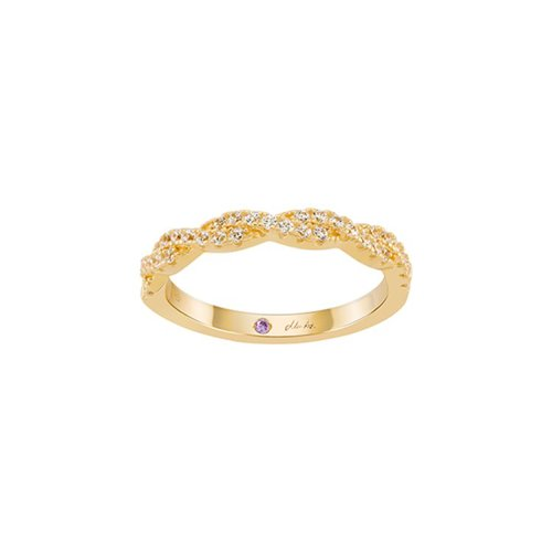 Unike Jewellery Mia Rose Braid Shiny Gold Joia Anel Mulher UK.AN.1204.0478