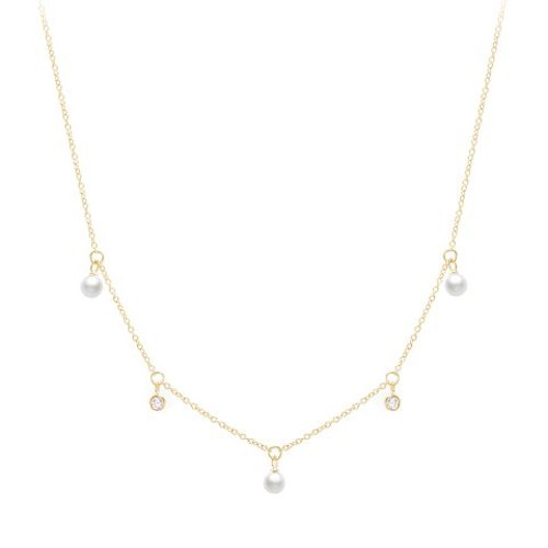 Unike Jewellery Multiple Pearls Gold Joia Colar Mulher UK.CL.1204.0256
